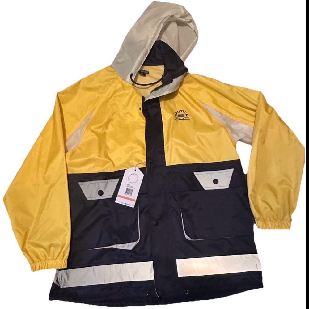 Nautica Color Block Rain Jacket